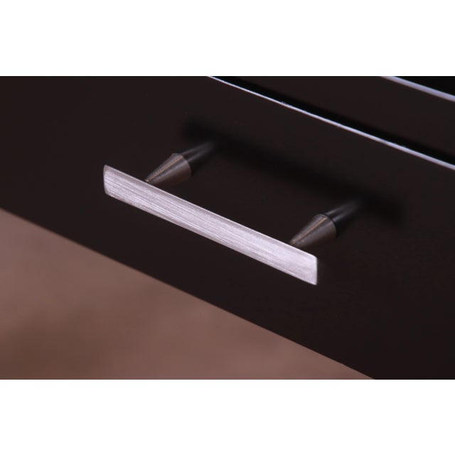 Black Paul McCobb for Calvin Furniture Black Lacquered Nightstands, Newly Refinished For Sale - Image 8 of 13