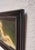 Reclining Nude in Green by Diego Glazer | Oil on canvas panel Nude figure seated against a dark background. For Sale - Image 4 of 5
