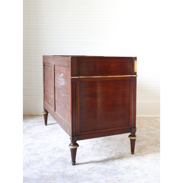 19th Century French Louis XVI Commode With Black Marble Top For Sale - Image 12 of 14