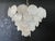 Italian murano chandelier. The chandelier has 57 murano white albaster iridescent glass disks. The glasses are now...