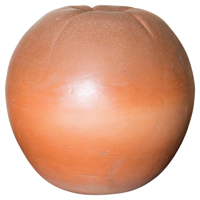 Ceramic Vintage Large Terra Cotta Peach For Sale - Image 7 of 7
