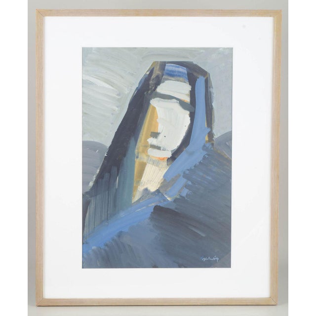 Jerker Helander, Swedish artist. Abstract composition. Gouache on paper. An early work by Jerker Helander from 1966,...