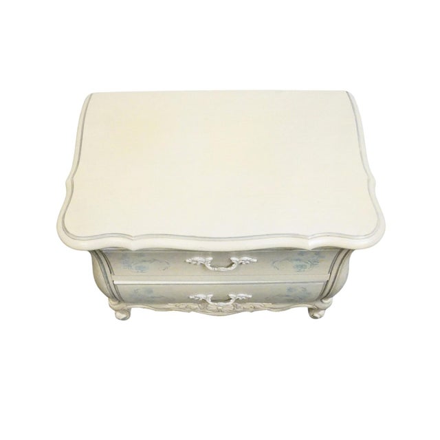 Off-white Thomasville Furniture Debussy Collection Off White Painted French Provincial 29" Two Drawer Nightstand 9455-810 For Sale - Image 8 of 12