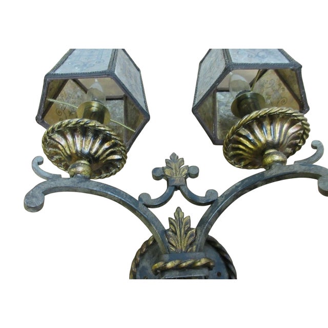 1990s Fine Art Lamps French Regency Torchiere Wall Sconce Lamp Lighting For Sale - Image 10 of 10