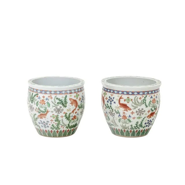 Canton Porcelain Planters, 1950, Set of 2 For Sale - Image 13 of 13