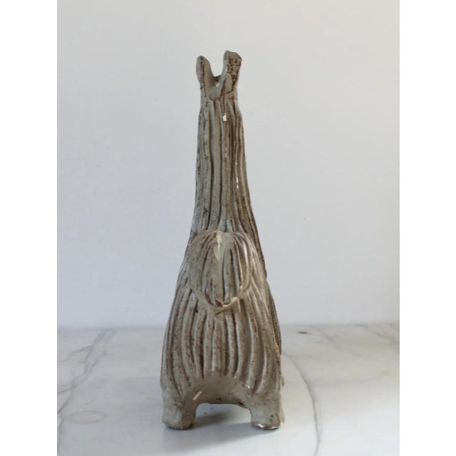 Mid-Century Plaster Llama Sculpture For Sale In Milwaukee - Image 6 of 9