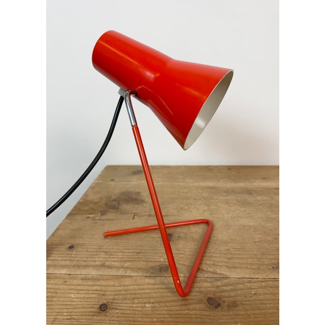 Vintage Red Table Lamp by Josef Hurka for Drupol, 1960s For Sale - Image 11 of 18