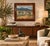 Beautiful 1960s vintage oil on canvas landscape by B. Andreu, depicting a peaceful countryside scene with rolling...