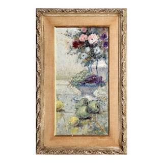 Still Life, Unknown Artist Oil on Canvas, Signed "a. Jissari" For Sale