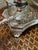 Metal Mid 20th Century Antique Silver-Plated and Cut-Crystal Epergne Center Piece For Sale - Image 7 of 14