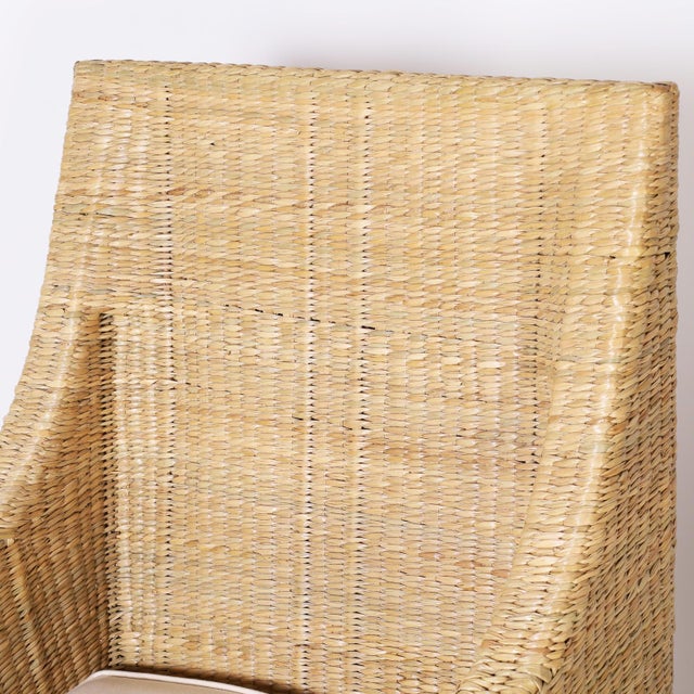 2020s Wicker Armchairs For Sale - Image 5 of 9