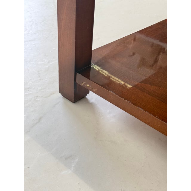 Brown Square Coffee Table by Hugues Chevalier Dominique For Sale - Image 8 of 10