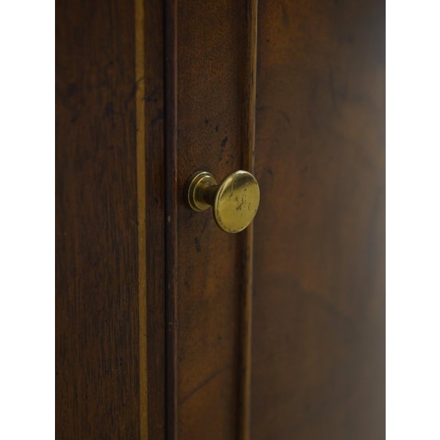Wood Baker Attributed Demilune 1 Door Mahogany Commode Console Cabinet For Sale - Image 7 of 14