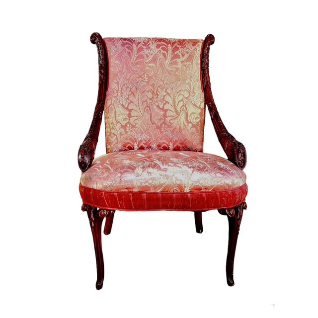 1920s Antique Hollywood Regency Armchair For Sale In Dallas - Image 6 of 12