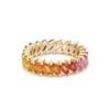 Rainbow sapphire marquise cut eternity band ring 14K gold Natural rainbow sapphire ombre eternity ring gold Rainbow...