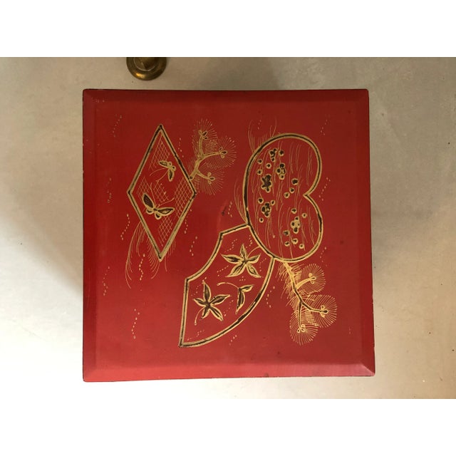 Japanese Red Lacquer and Gold Decorated Stacking Bento Box For Sale - Image 9 of 13
