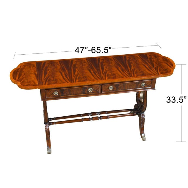 This is another item in the Niagara Furniture lyre collection, our Dropside Sofa Table has a beautifully crafted top...