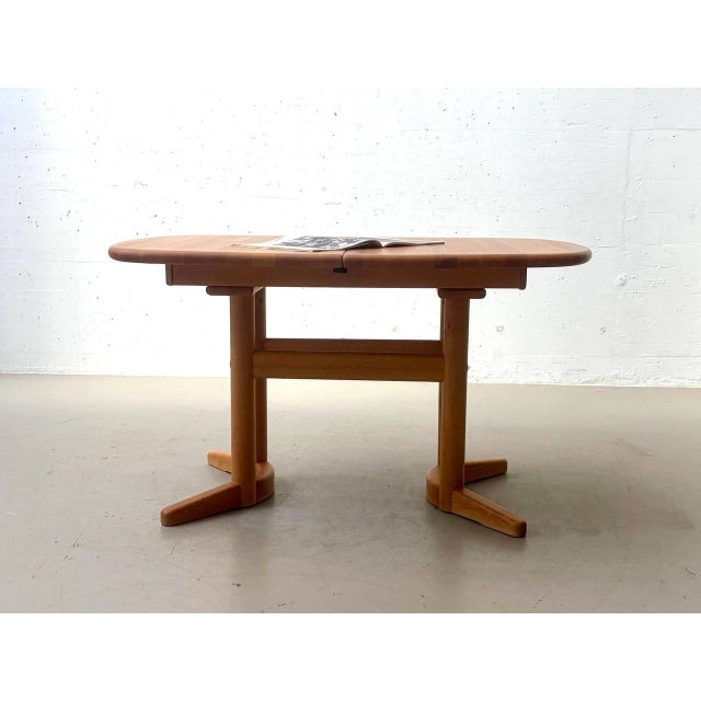 Danish Handcrafted Extendable Dining Table in Alder Wood, 1980s For Sale - Image 9 of 16