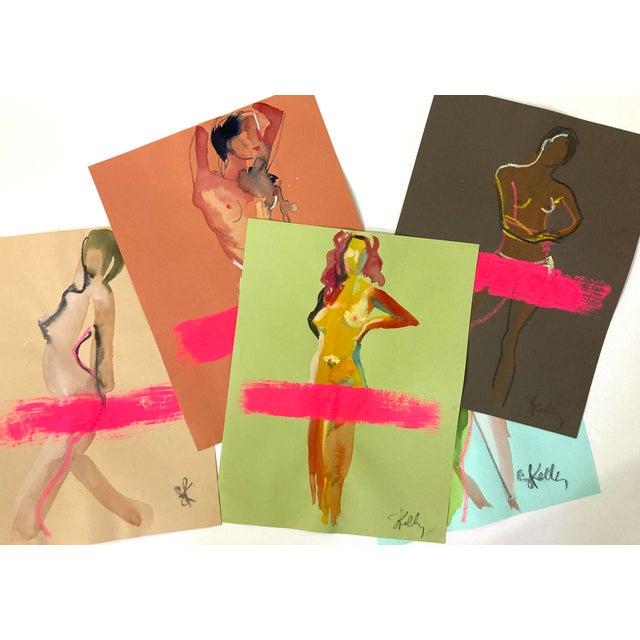 I love to paint the female figure. This is a mixed media painting on paper painted at a life drawing session. I have...