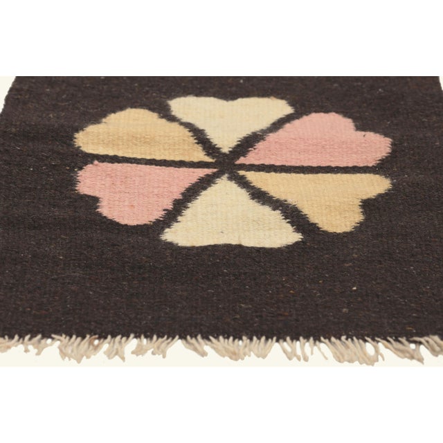 Vintage Mexican Zapotec Rug, 01'02 X 01'06 For Sale - Image 4 of 10