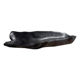 Andrianna Shamaris Sculptural Charred Teak Wood Vessel For Sale