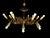 Brass 16-Light Chandelier with Colored Metal Lamp Holder, 1950s For Sale - Image 9 of 18