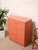 Postmodern Vintage Postmodern Burnt Orange Four-Drawer Highboy Dresser With Brass Hardware For Sale - Image 3 of 12