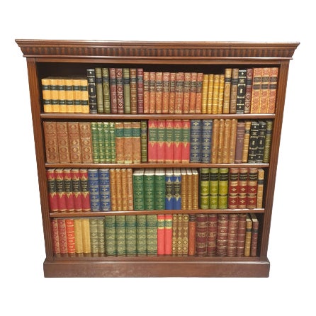 Mahogany Open Adjustable Bookcase For Sale
