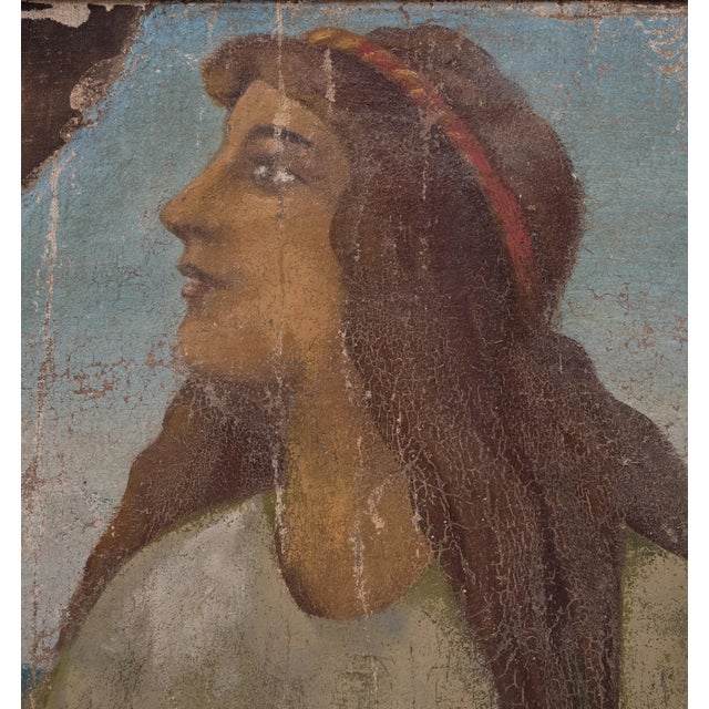 1900 - 1909 Unknown, Two Lovers, 1900s, Oil Paint on Linen, Set of 2 For Sale - Image 5 of 6