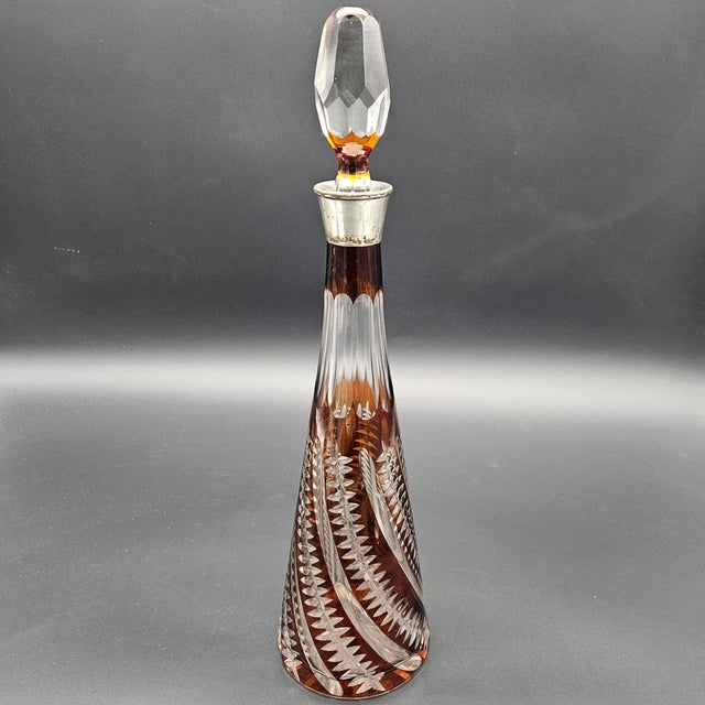 1930s Vintage Cut Lead Crystal Liqueur Decanter, 1930s For Sale - Image 5 of 9