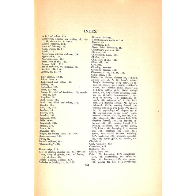 "Individuality and Clothes: The Blue Book of Personal Attire" 1930 Story, Margaret For Sale - Image 14 of 16