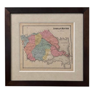 Map of Indian River Hundred, Sussex County, Delaware | Pomeroy & Beers, 1868 | Custom Framed For Sale