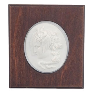 Small Relief Plaque in White Biscuit Porcelain Depicting Medusa by Meissen, 1970s For Sale