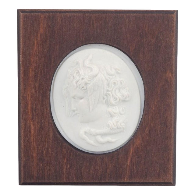 Small Relief Plaque in White Biscuit Porcelain Depicting Medusa by Meissen, 1970s For Sale