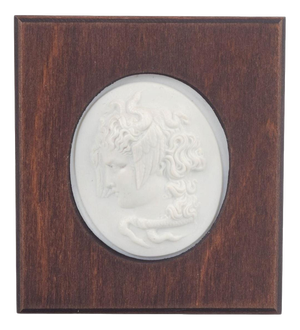 Small Relief Plaque in White Biscuit Porcelain Depicting Medusa by Meissen, 1970s