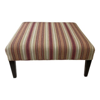 Custom Square Upholstered Ottoman For Sale