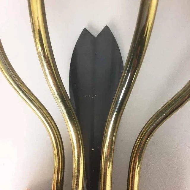 1960s Italian Wall Light in Metal and Brass, 1960s For Sale - Image 5 of 10