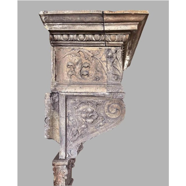 Antique Italian Renaissance Style Marble Mantel For Sale - Image 11 of 13