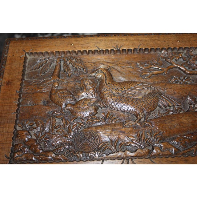 Box in Walnut with Animals Decoration For Sale - Image 12 of 15