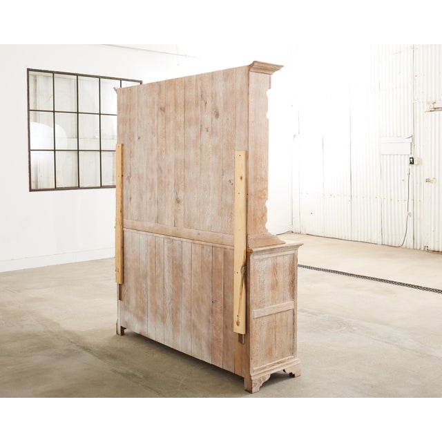 Country English Cerused Limed Oak Welsh Cupboard Dresser For Sale - Image 18 of 18