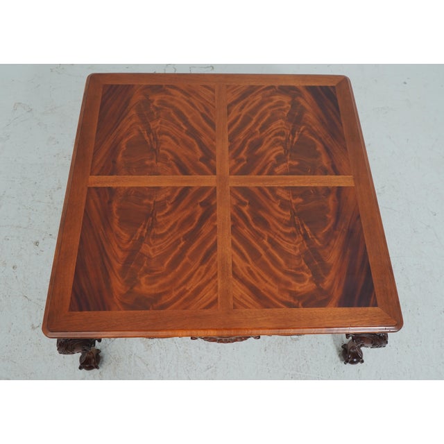 Chippendale Stickley Ball & Claw Mahogany Coffee Cocktail Table For Sale - Image 3 of 14