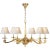 Alexa Hampton for Visual Comfort Signature Myrna Chandelier in Natural Brass with Natural Paper Shades For Sale