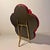 Wood Vintage Red Floral Venetian Murano Glass Table Mirror For Sale - Image 7 of 10