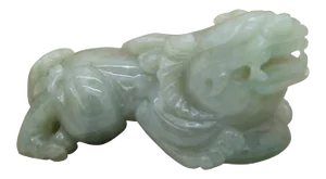 Fengshui Figure Hand Carved Chinese Natural Jade Pixiu Pendant