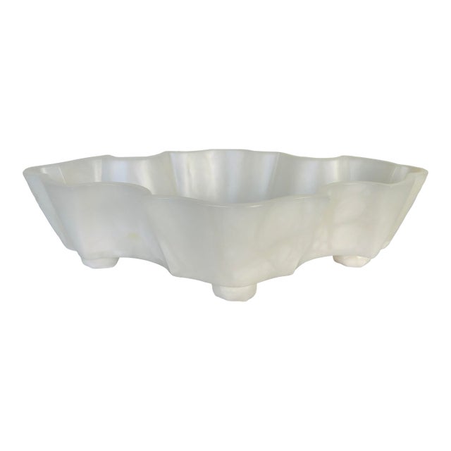 Study a Home Modern Alabaster Quatra Bowl For Sale