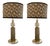 Murano and Brass Lamps, 1970s, Set of 2 For Sale