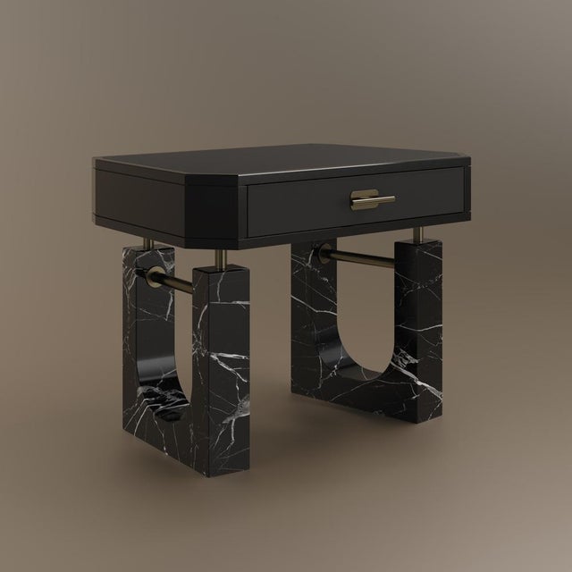 Lincoln Bedside Table by Porus Studio For Sale - Image 13 of 14