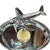 1930s Art Deco Light Up Chrome Douglas Dc3 Airplane Side Table on Art Glass Base For Sale - Image 4 of 8