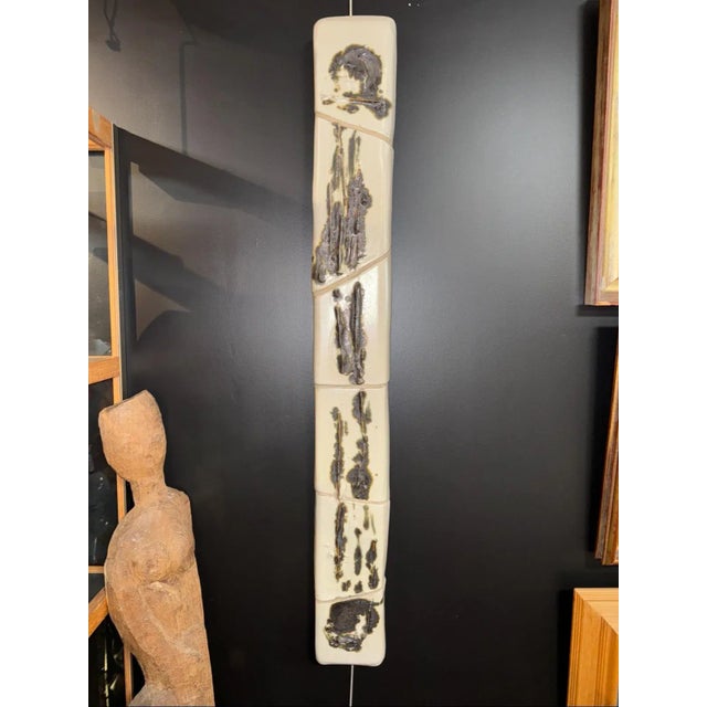 1980s Abstract Ceramic Wall Sculpture, Cetadon Enamel, 1980s For Sale - Image 5 of 6