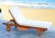 Newport Chaise Lounge Chair with Side Table, Natural/Beige Cushion For Sale - Image 10 of 11